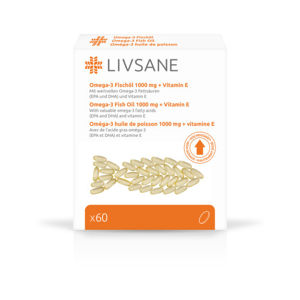LIVSANE Omega 3 + Vitamin E vysoká dávka 60ks - II. jakost