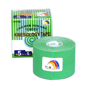 Tejp. TEMTEX kinesio tape zelená 5cmx5m - II. jakost
