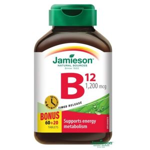 JAMIESON Vitamín B12 1200mcg s postupným uvolňováním 80 tablet