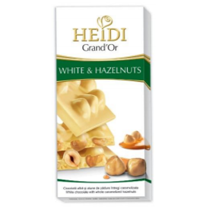 Čokoláda HEIDI GrandOr White&Hazelnuts 100g