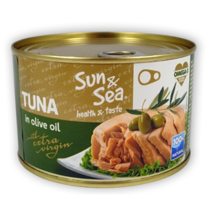 Tuňák v olivovém oleji s extra virgin 400g Sun&Sea - II. jakost