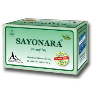 Sayonara zelený čaj 20x1.5g nálevové sáčky - II. jakost