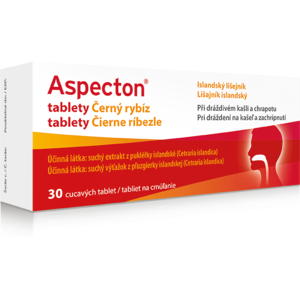 Aspecton tablety na kašel černý rybíz 30ks - II. jakost