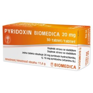 Pyridoxin Biomedica 20mg tbl.30 - II. jakost