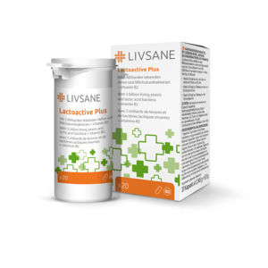 LIVSANE Laktoaktivní kapsle plus vitamín B2 20ks - II. jakost