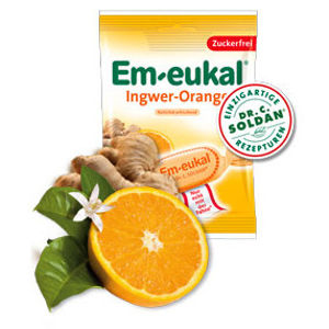 Em-Eukal dropsy zázvor-pomeranč s vit.bez cukr 50g - II. jakost