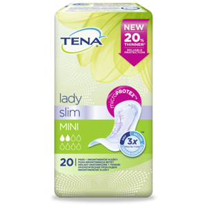 TENA Lady Slim Mini - Inkontinenční vložky (20ks) - II. jakost