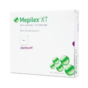MEPILEX XT 10X10 CM, 5 KS, ABSORPČNÍ PĚNOVÉ KRYTÍ SE SILIKONO - II. jakost