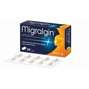 MIGRALGIN 250MG/250MG/50MG neobalené tablety 20(2X10) I