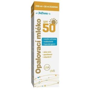 MedPharma Opalovací mléko SPF50 200ml+30ml ZDARMA - II. jakost