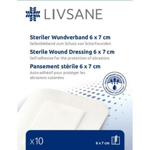 LIVSANE náplast sterilní na oděrky 6x7cm 10ks - II. jakost