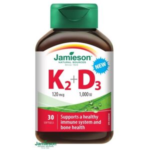 JAMIESON Vitamíny K2 120mcg a D3 1000 IU cps.30 - II. jakost