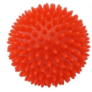 KineMAX Hedgehog Masážní míček ježek 9cm červený - II. jakost