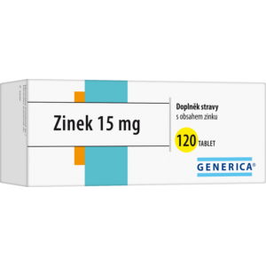 Zinek 15 mg tbl.120 Generica - II. jakost