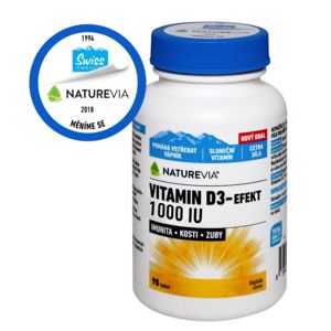 NatureVia Vitamin D3-Efekt 1000 IU tbl.90