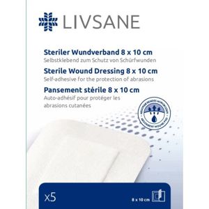 LIVSANE náplast sterilní na oděrky 8x10cm 5ks