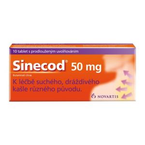 SINECOD 50MG tablety proti suchému kašli 10 tablet