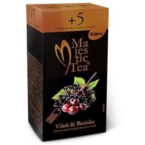 Čaj Majestic Tea Višeň & Bezinka 25x2.5g - II. jakost