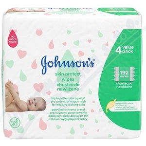 JOHNSONS Skin Protect vlhčené ubrousky 192 ks