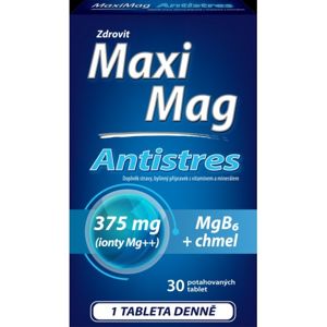 MaxiMag Antistres 375mg Mg+B6+chmel 30 tablet - II. jakost